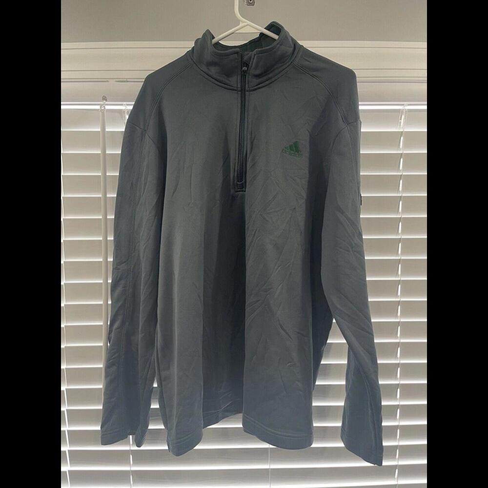 Adidas Golf 1/4 ZIP Pullover Dark Grey Men's Sz XL FAST SHIP